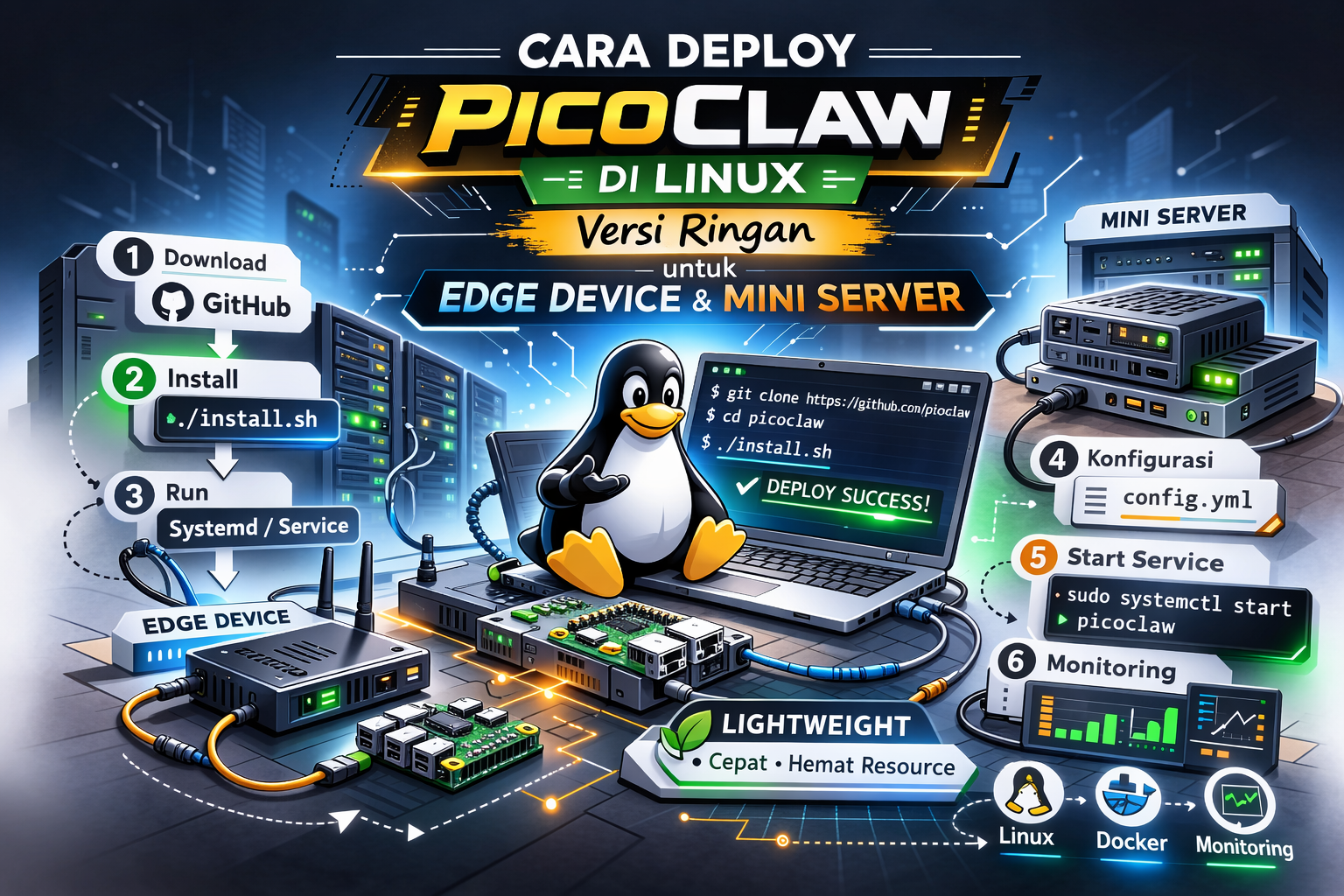 Cara Deploy PicoClaw di Linux: Versi Ringan untuk Edge Device dan Mini Server