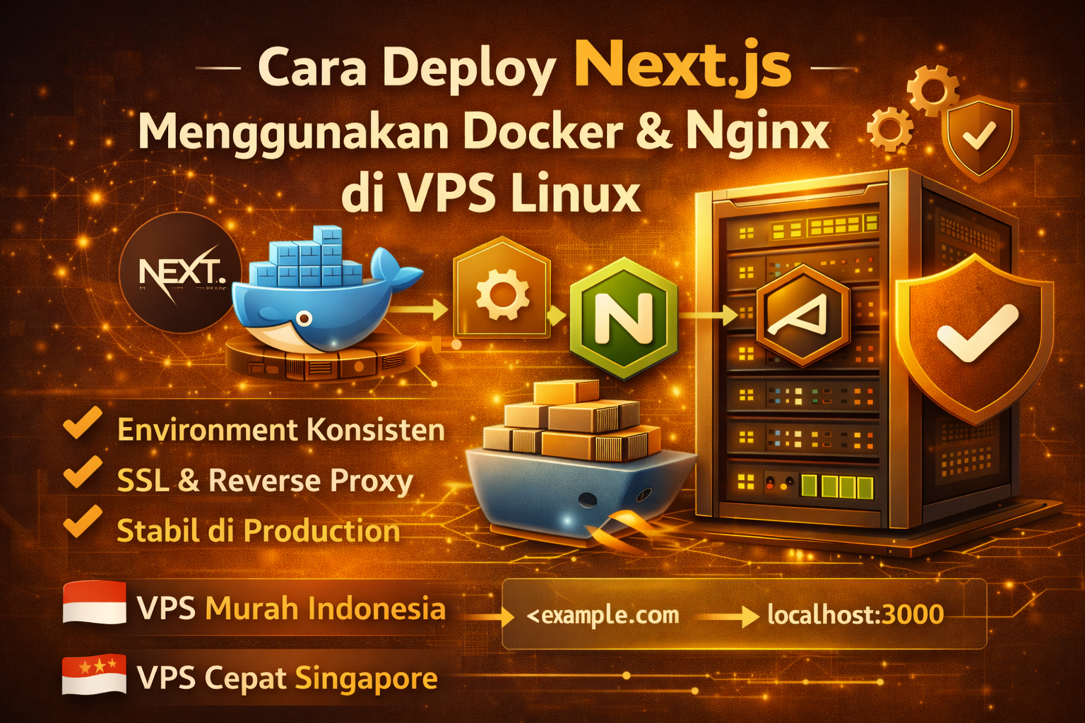 Cara Deploy Next.js Menggunakan Docker dan Nginx di VPS Linux (Stabil & Production)