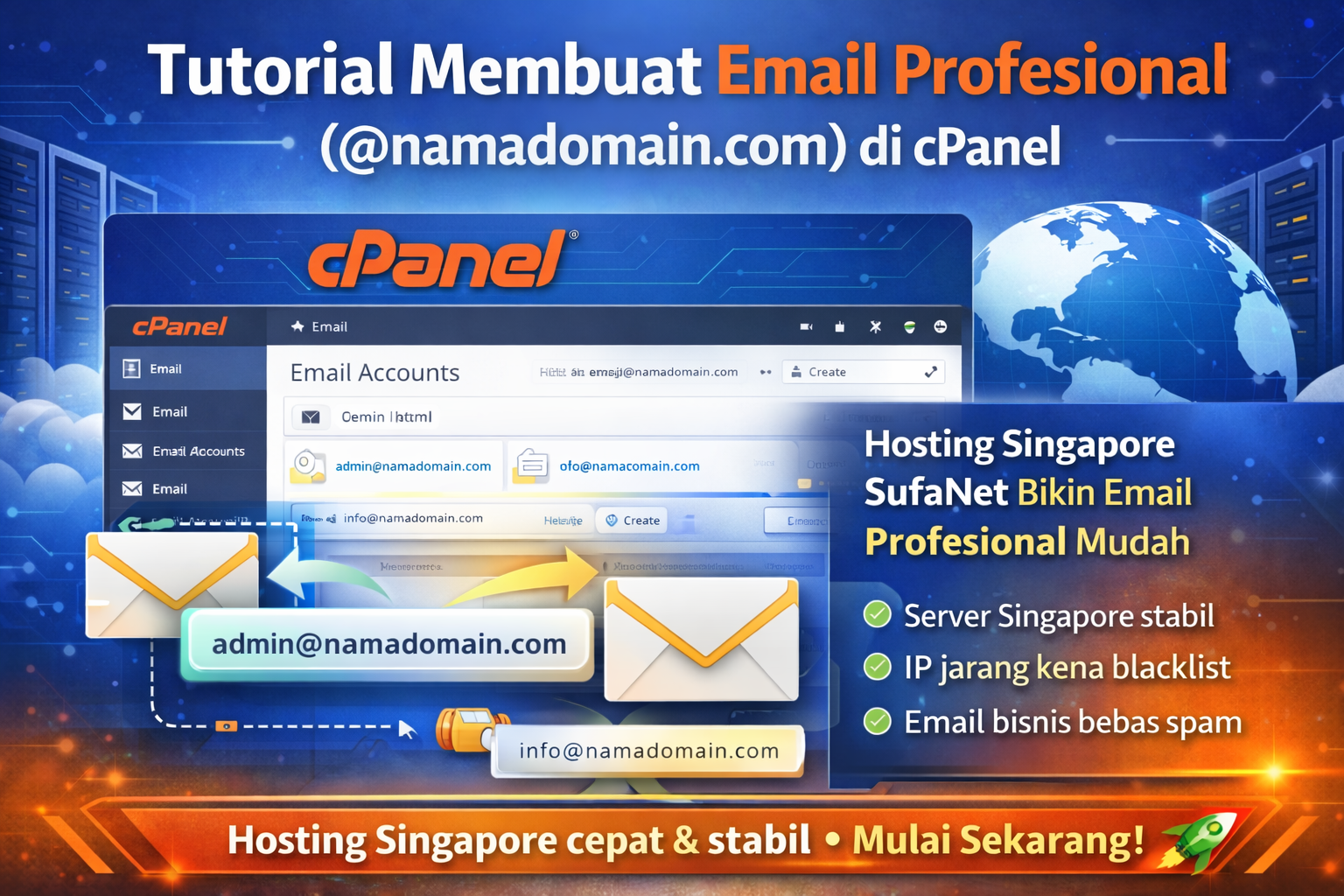 Tutorial Membuat Email Profesional (@namadomain.com) di cPanel